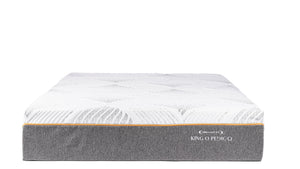profile of dreamstar king o pedic mattress in white and grey